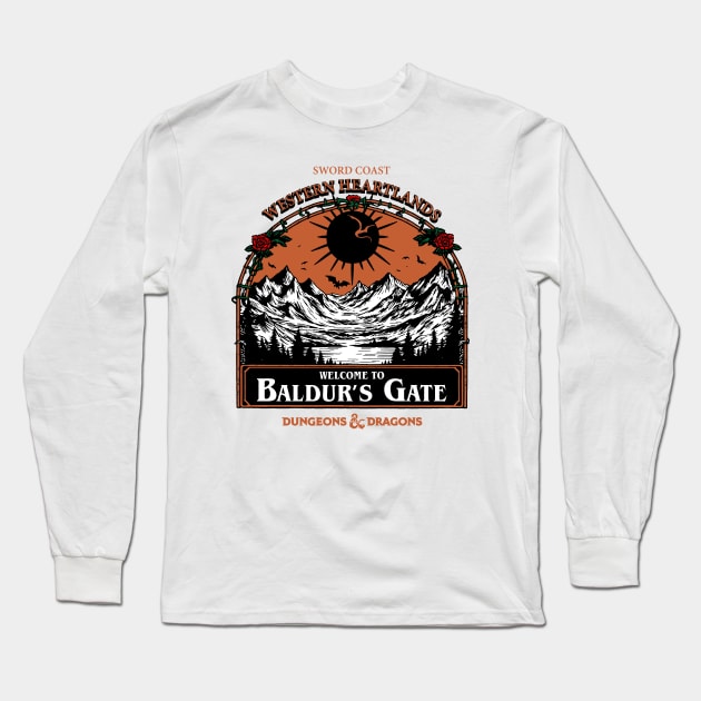 Welcome to Baldur's gate Long Sleeve T-Shirt by bianca alea